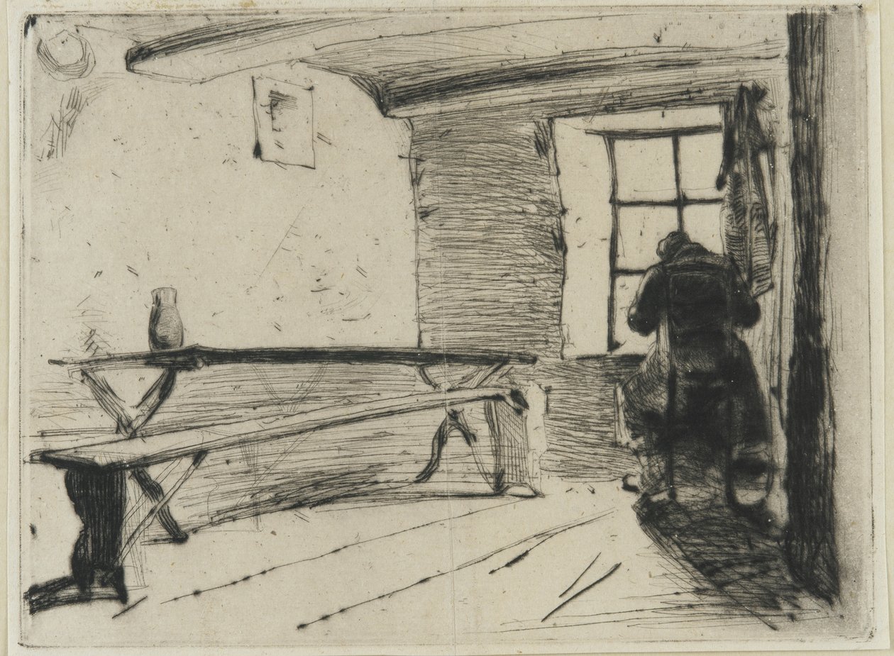 The Miser, c.1861 (ponto de seca no papel) de James Abbott McNeill Whistler
