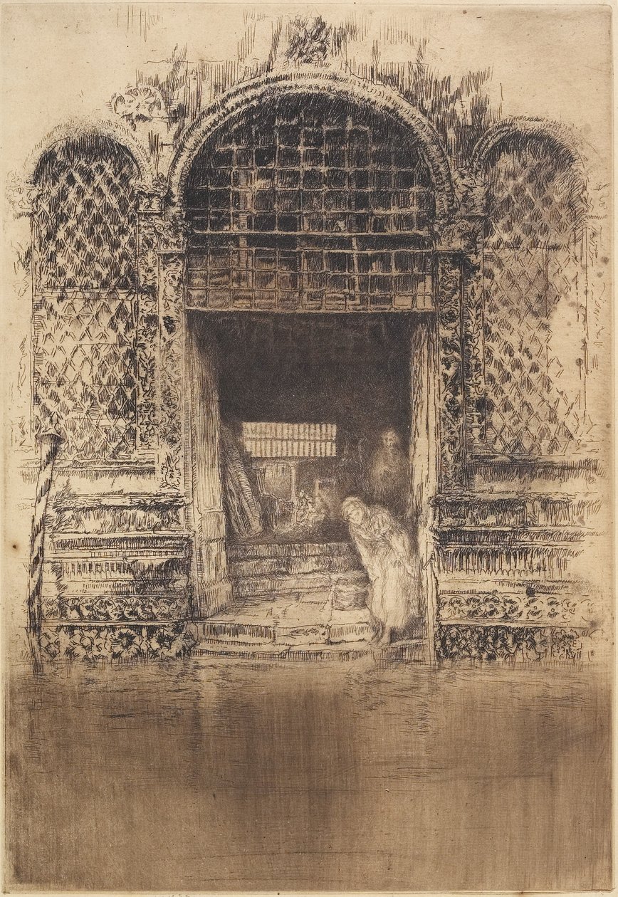 A antiga porta do primeiro conjunto de Veneza, 1879-1880 de James Abbott McNeill Whistler