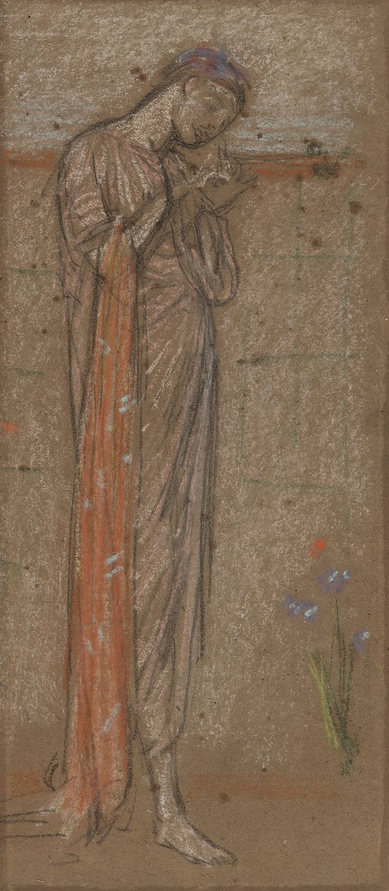 The Purple Iris, 1871-72 (giz e pastel sobre papel pardo) de James Abbott McNeill Whistler