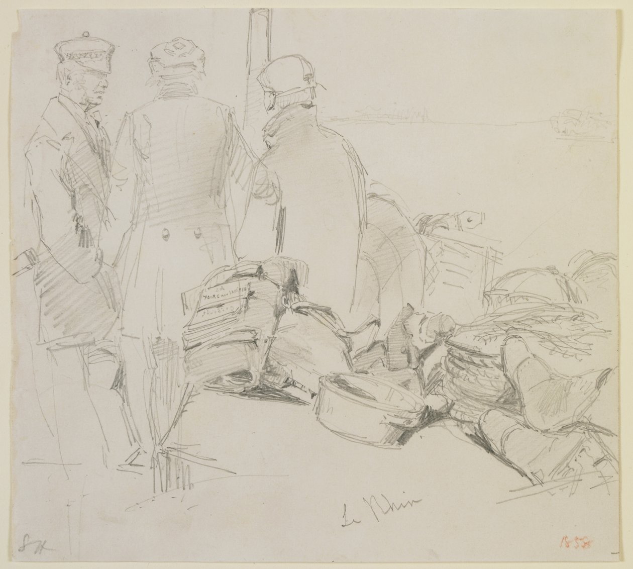 O Reno, 1858 (lápis em papel branco) de James Abbott McNeill Whistler