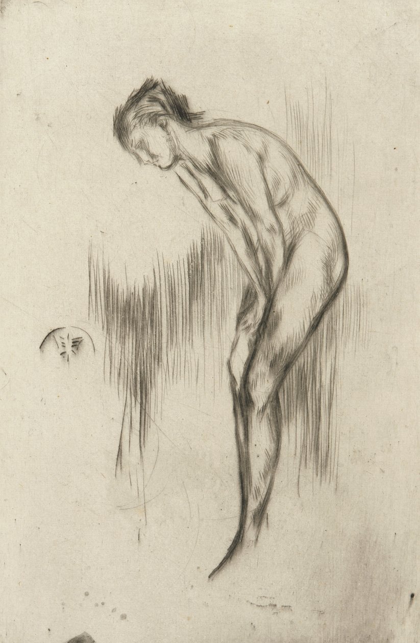 Tillie, um modelo, 1873 (ponto de seca no papel) de James Abbott McNeill Whistler