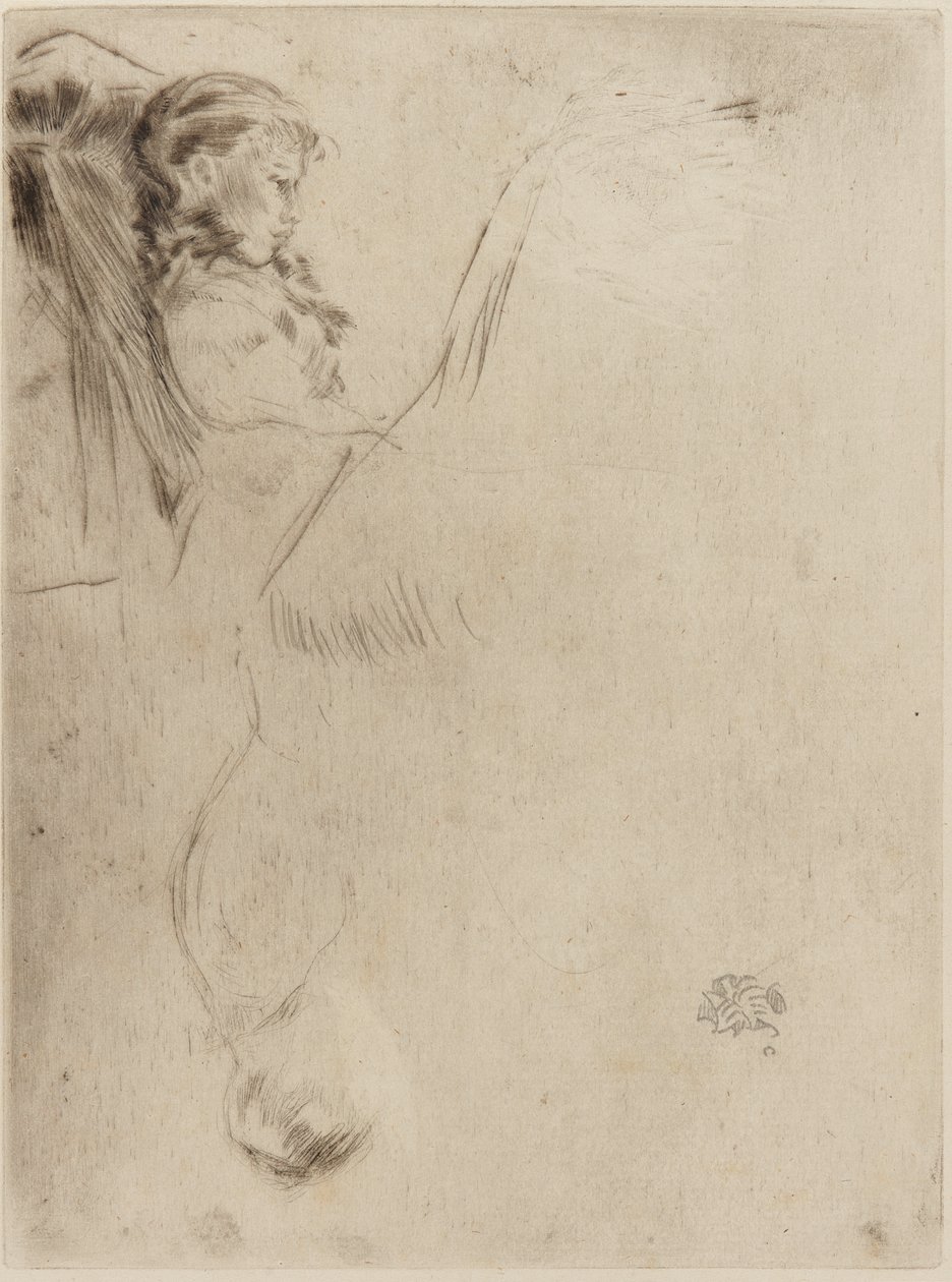 Dois esboços (drypoint no papel) de James Abbott McNeill Whistler