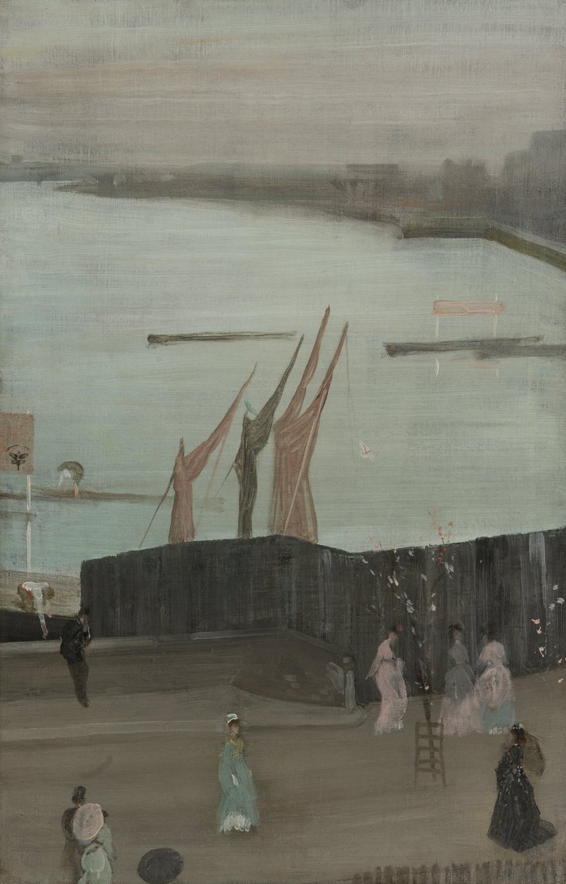 Variações em rosa e cinza-Chelsea de James Abbott McNeill Whistler