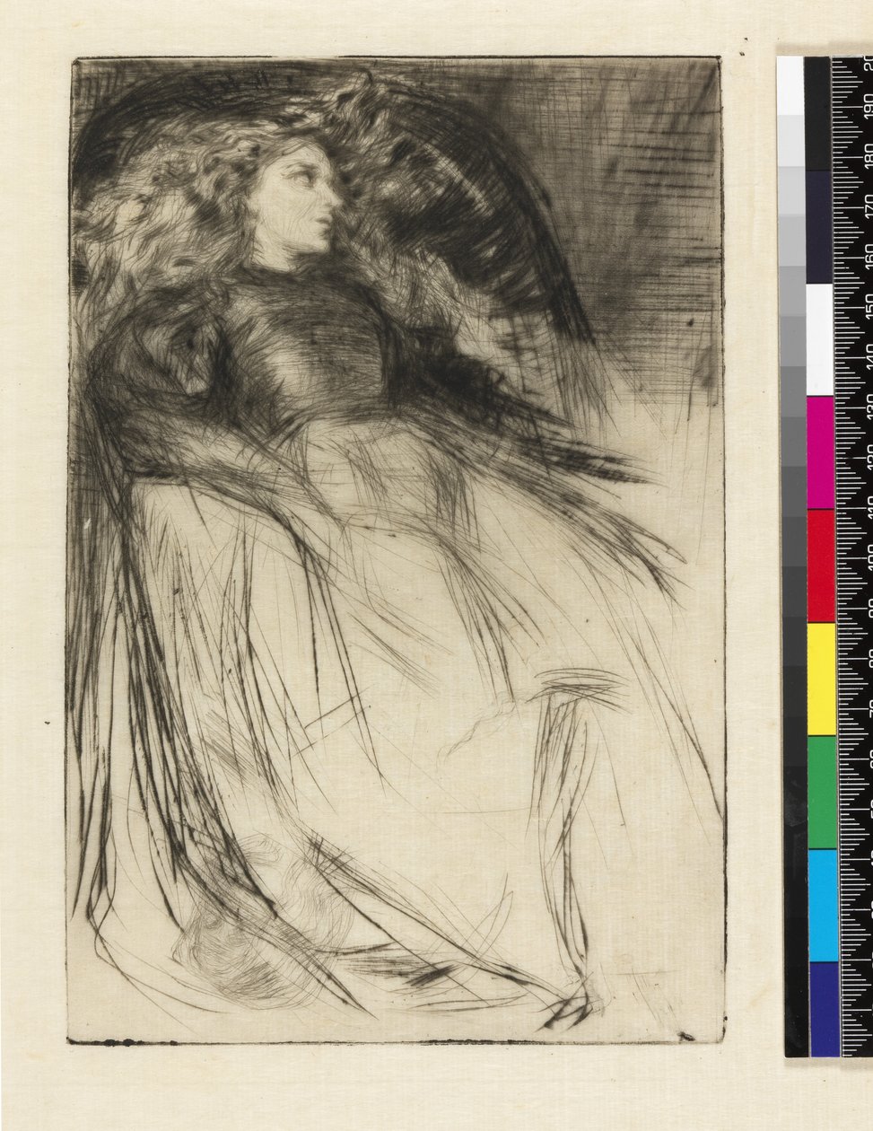 Cansado, 1863 (ponto seco e tinta de carbono no papel) de James Abbott McNeill Whistler