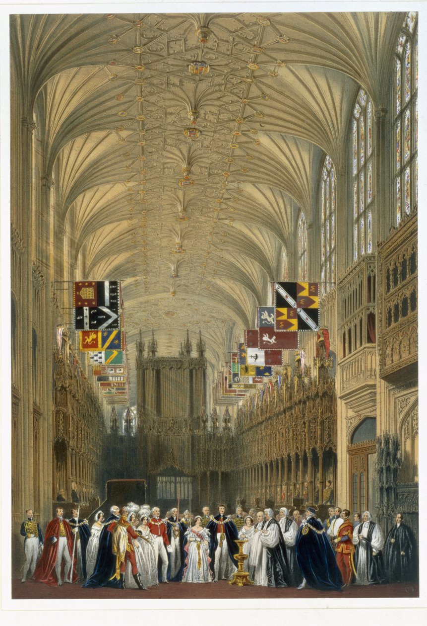 Interior da capela de São Jorge, 1838 de James Baker Pyne