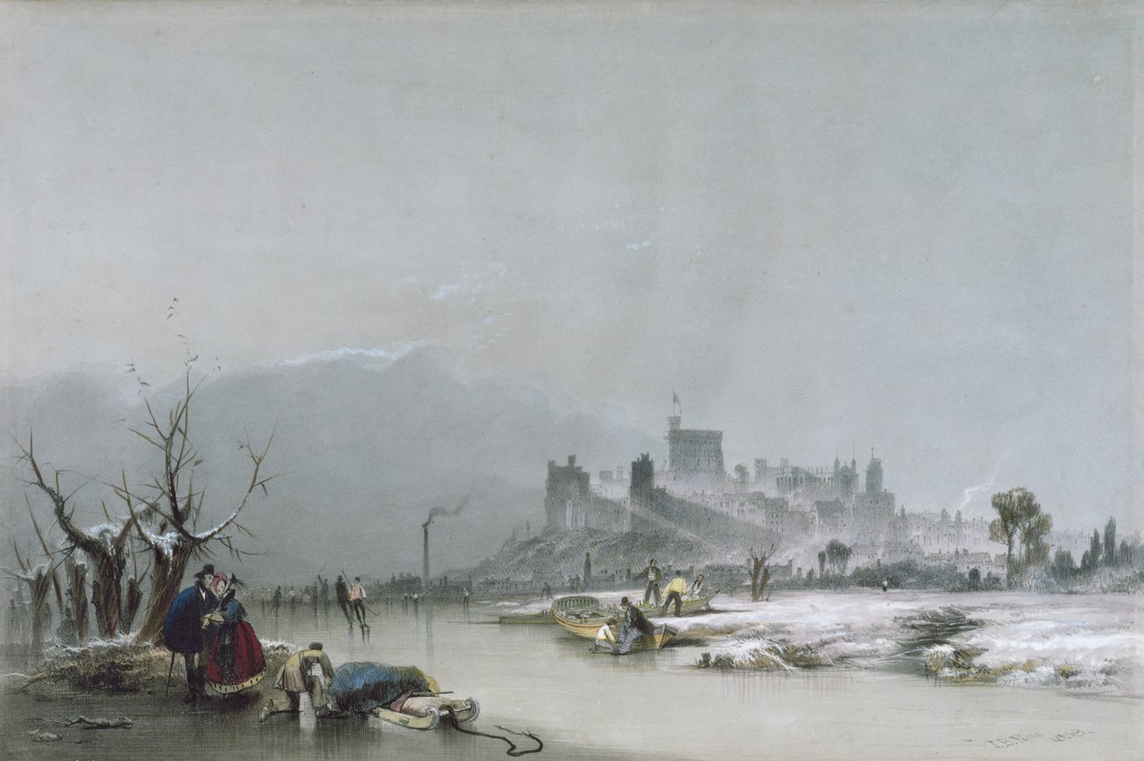 Castelo de Windsor: do rio Tâmisa, século XIX de James Baker Pyne