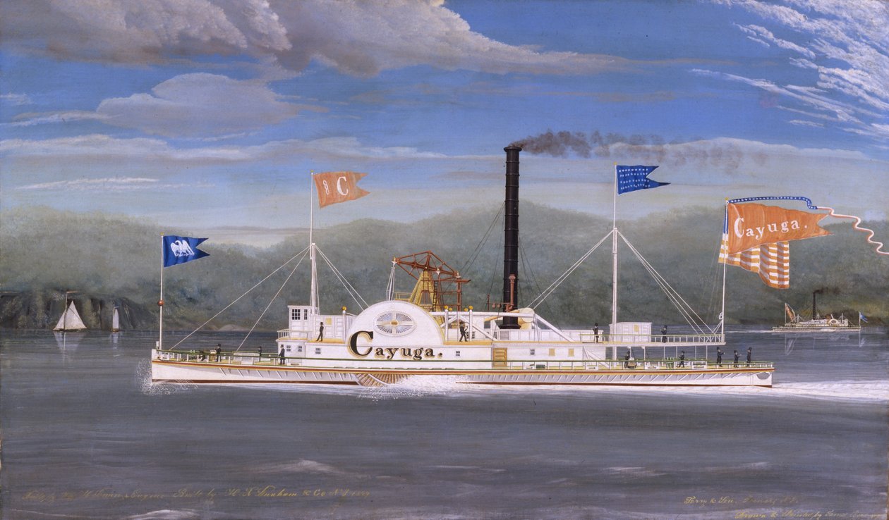 Steamboat Cayuga, 1849 de James Bard