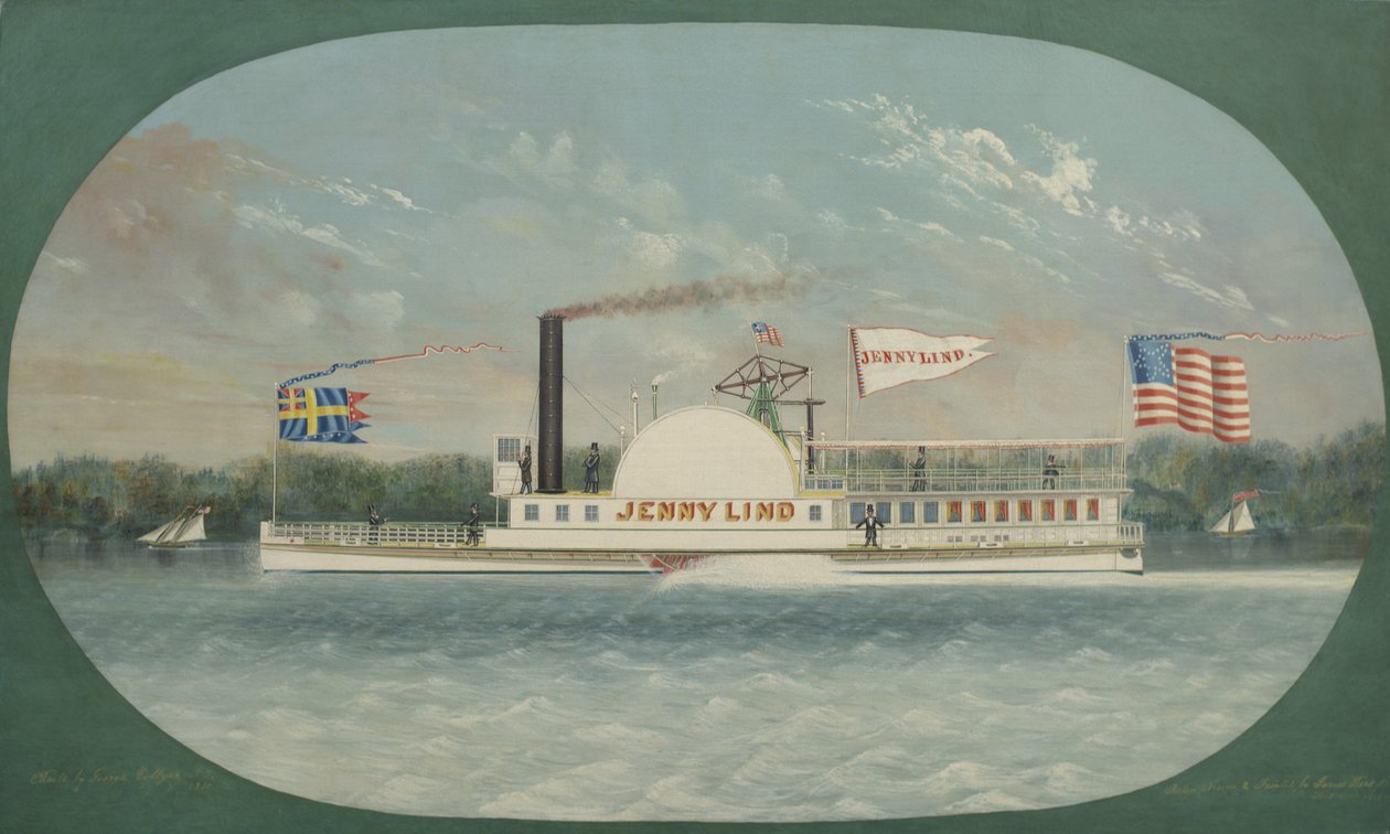 Barco a vapor Jenny Lind, 1850 de James Bard