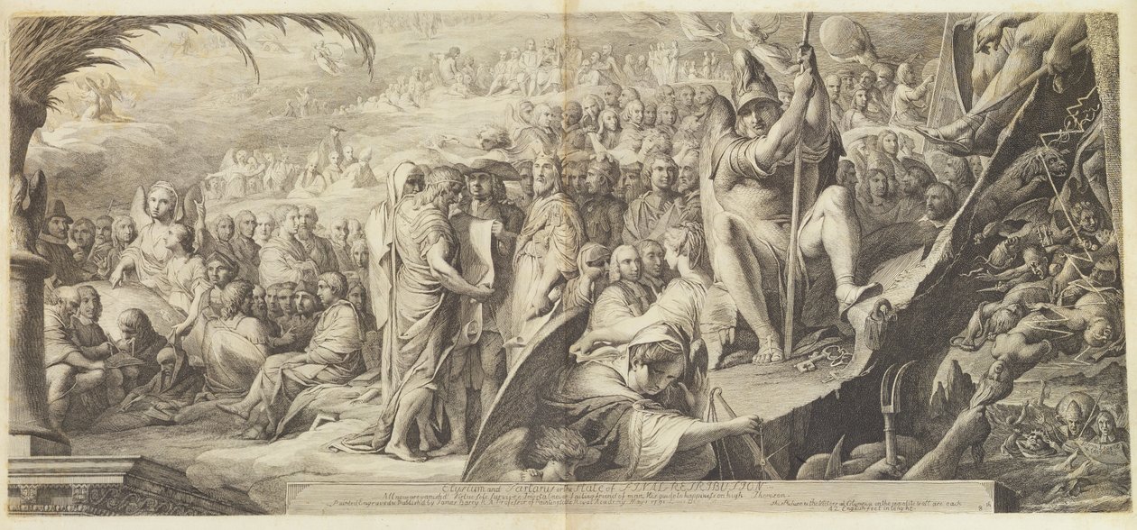 Elysium e Sartarus ou o Estado da Retribuição Final, 1791 de James Barry