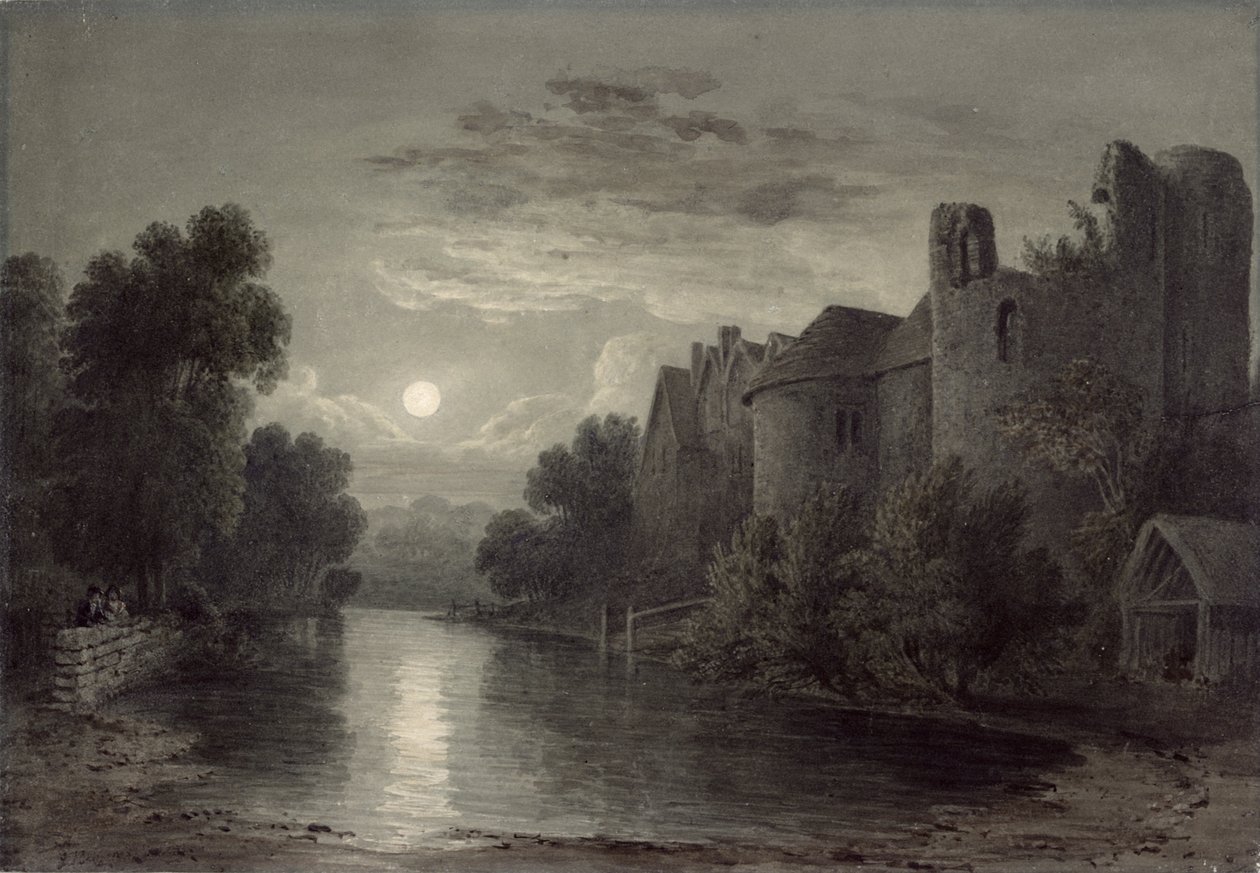 Castelo de Allington, perto de Maidstone, Kent; Luar de James Bayes