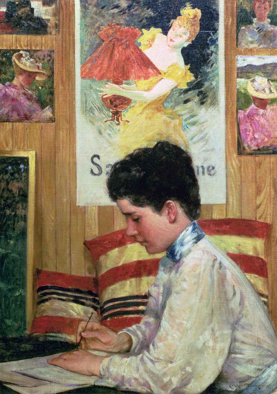 Interior de um estúdio do país de James Carroll Beckwith