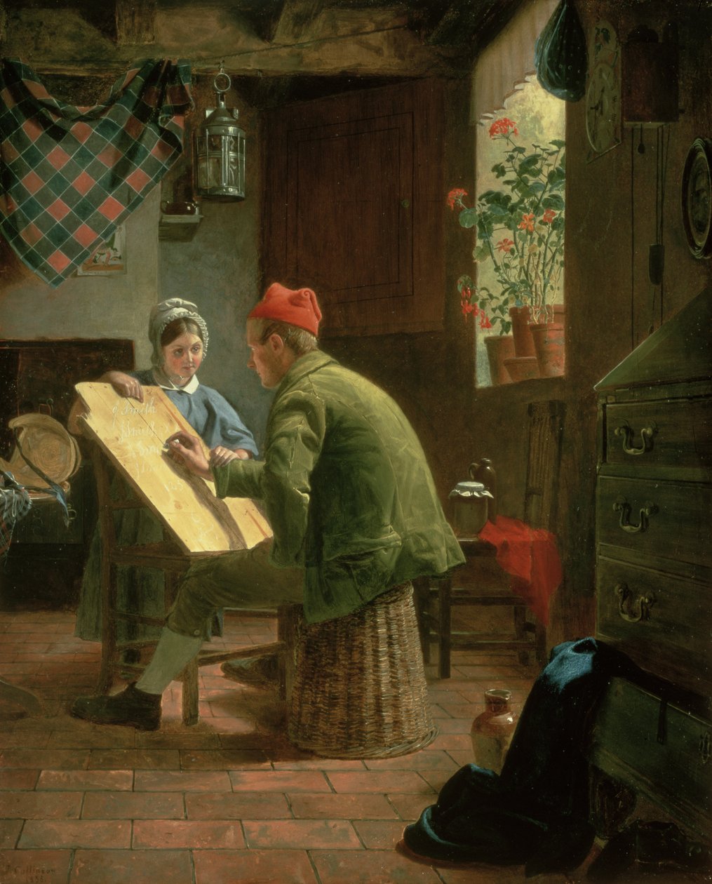 A lição da escrita, 1855 de James Collinson