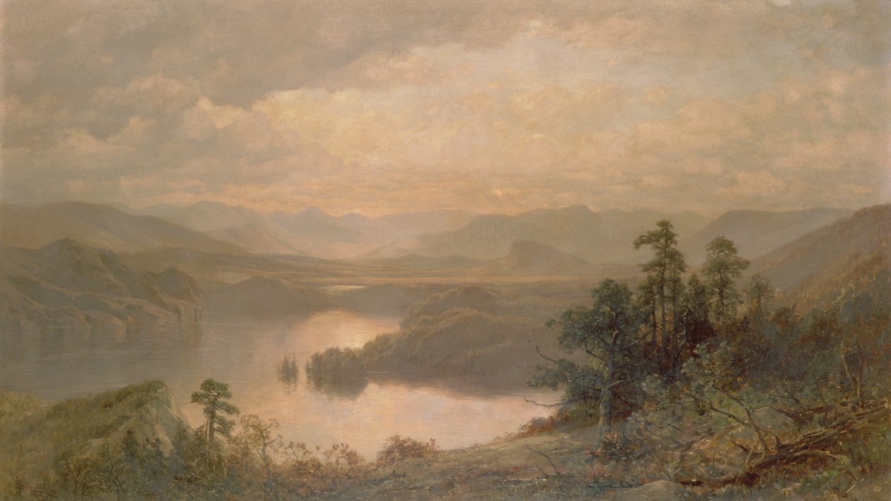 Lake Placid e as Montanhas Adirondack de Whiteface, 1878 de James David Smillie