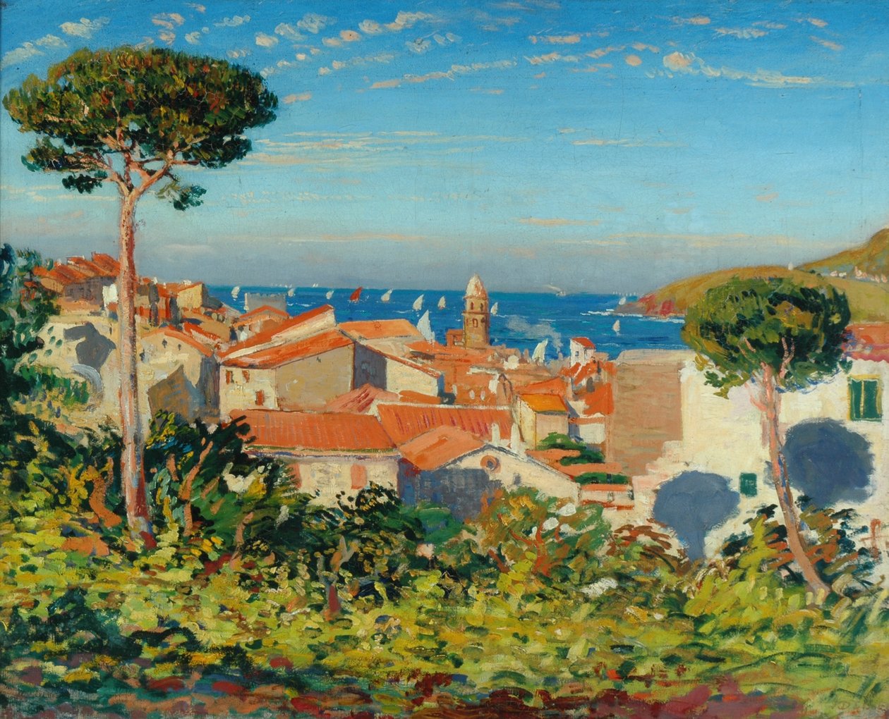 A cidade de Collioure, c.1908 de James Dickson Innes