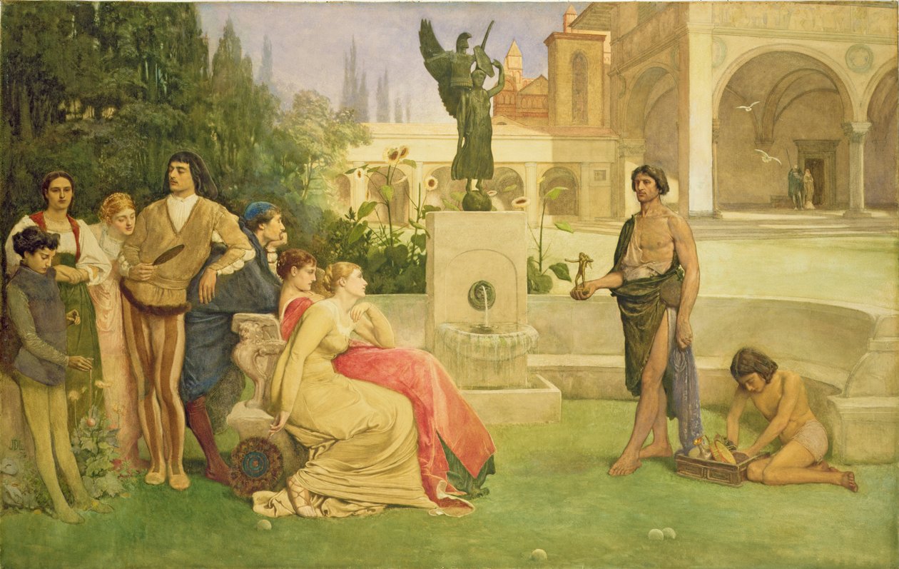 O vendedor de estatuetas, 1874 de James Dromgole Linton