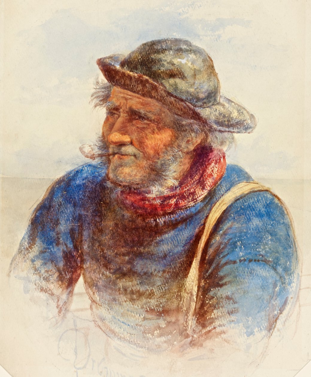 Estudo de um pescador, 1870 de James Drummond