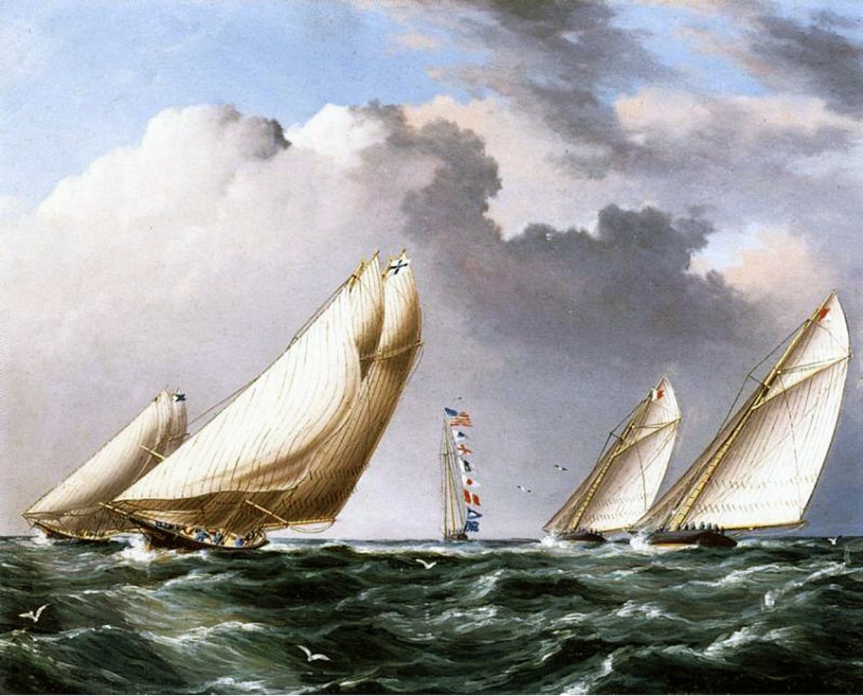 American Yachts Racing, c.1875 de James E. Buttersworth