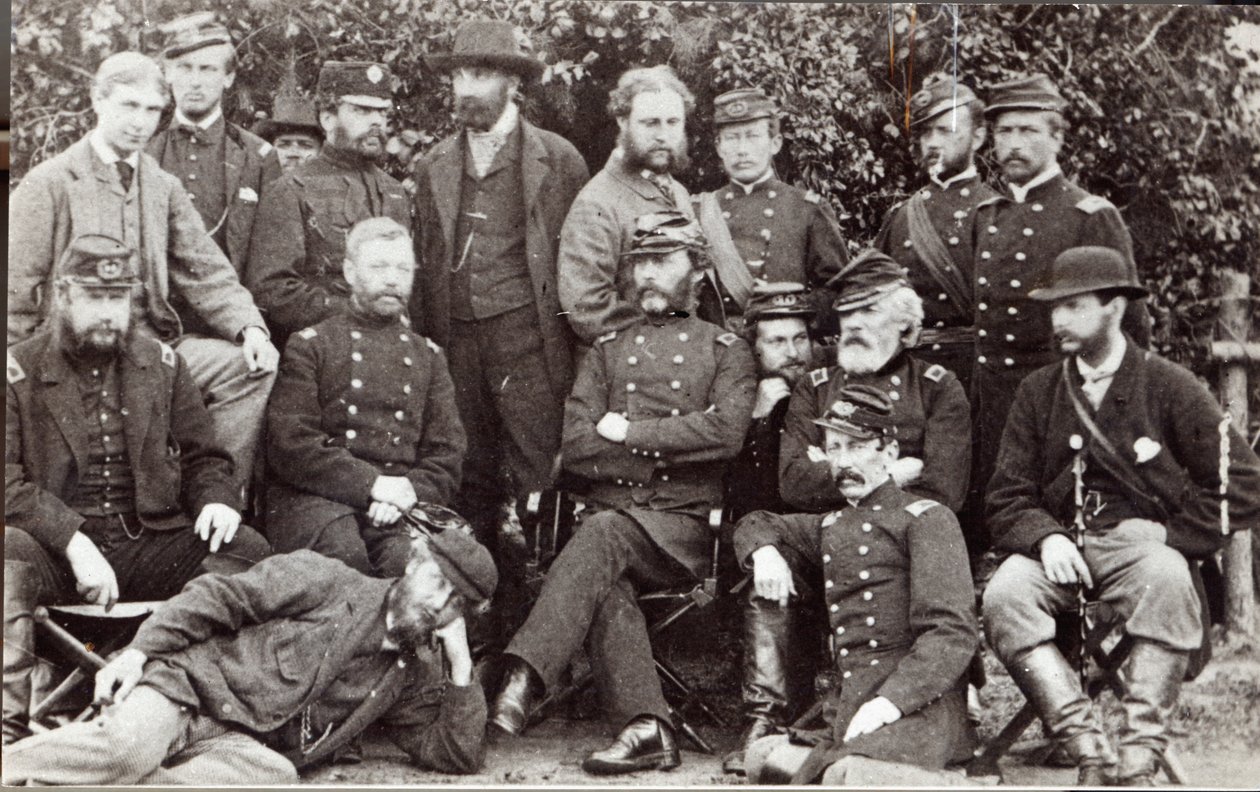 General Marcy e amigos em Camp Winfield Scott, perto de Yorktown, 2 de maio de 1862 de James F. Gibson
