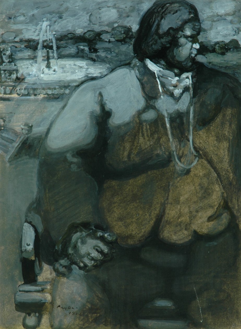John Price, 1902 (grisaille no papel) de James Ferrier Pryde