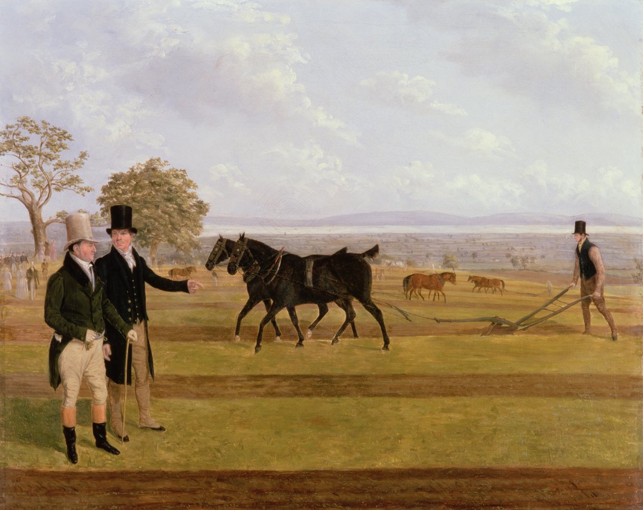 Sir Charles Morgan no jogo de aragem de Castleton, 1845 de James Flewitt Mullock