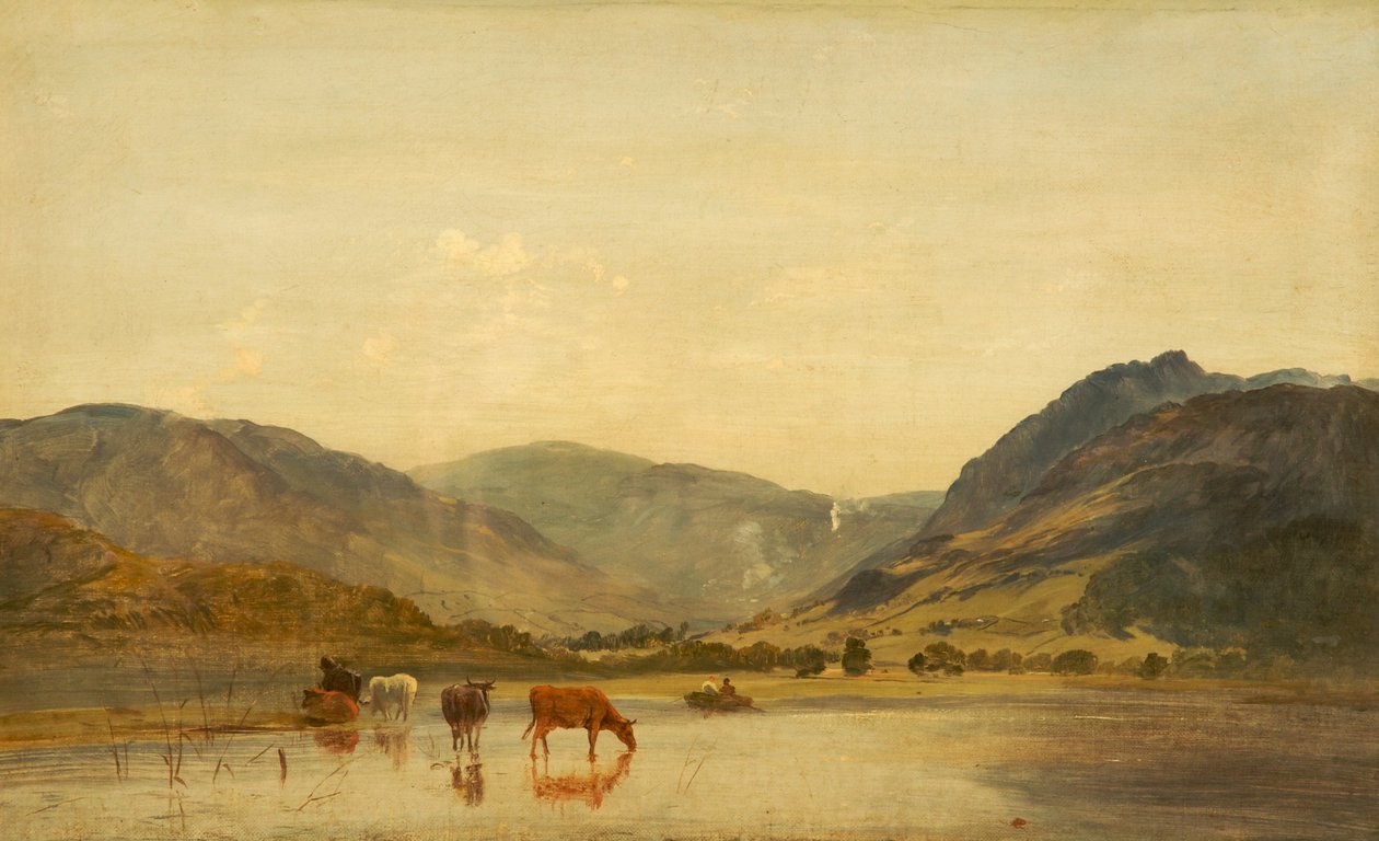 Cena do lago, c.1860-70 de Francis Danby