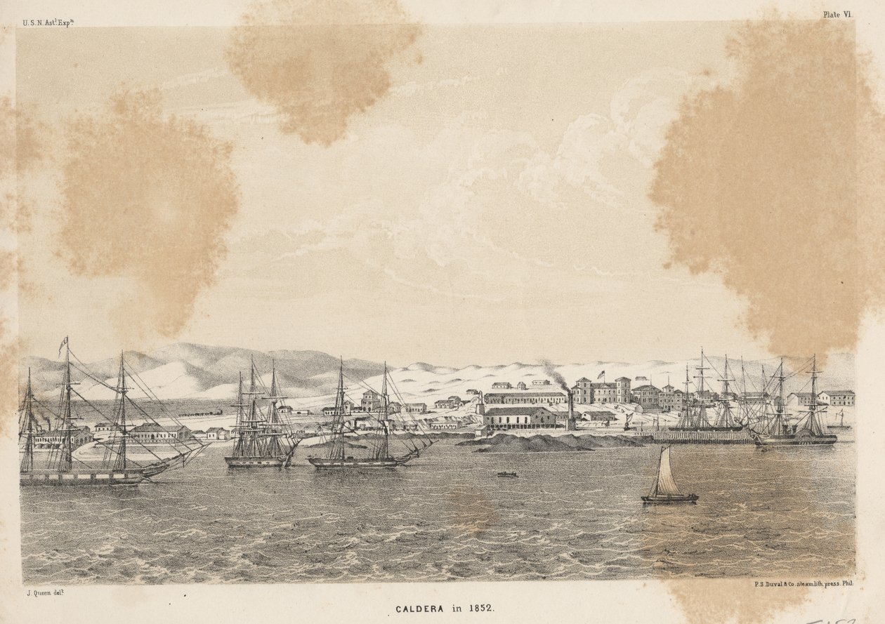 Caldera em 1852, 1855 de James Fuller Queen