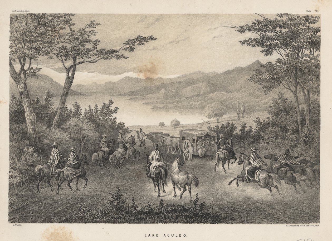 Lake Aculeo de 1855 de James Fuller Queen