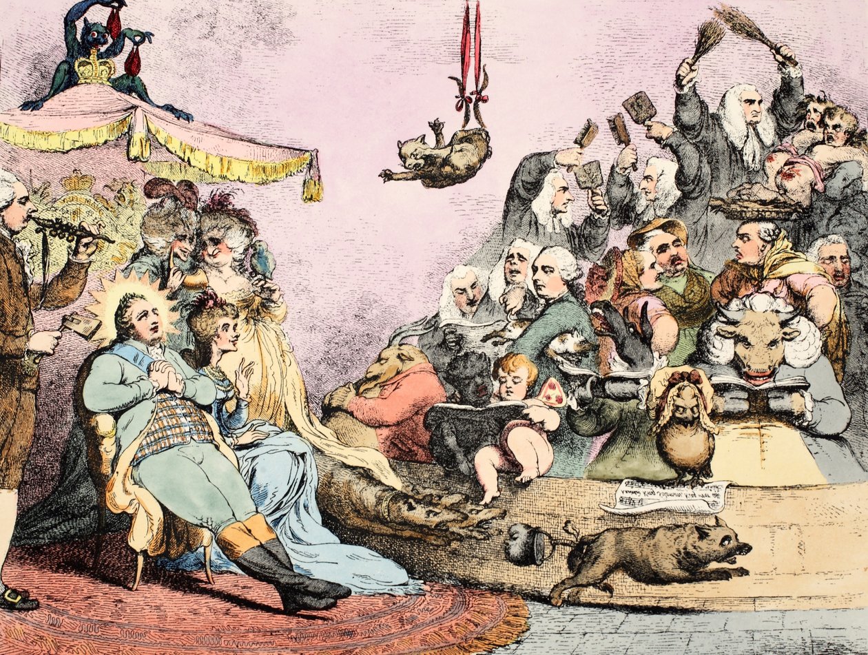Música Antiga, pub. 1787 (gravura colorida à mão) de James Gillray