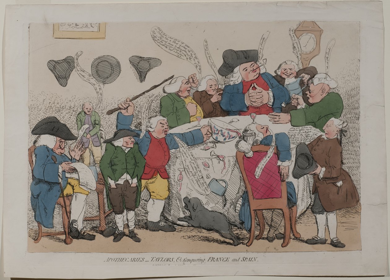 Boticários Taylors conquistando a França e a Espanha de James Gillray