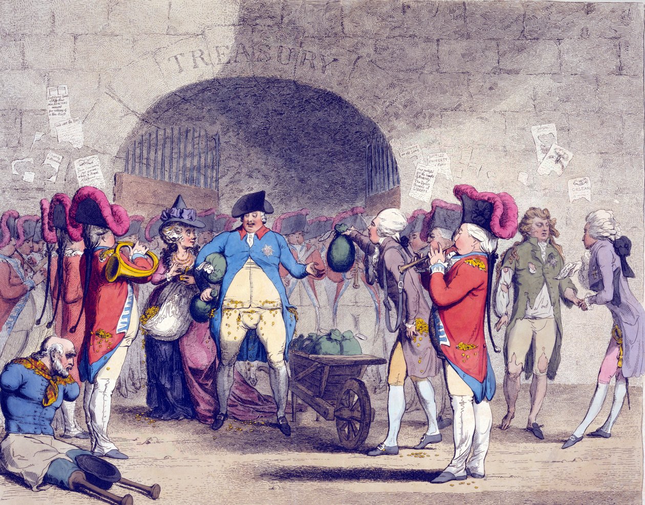 Nova maneira de pagar a caricatura da dívida nacional, 1786 de James Gillray