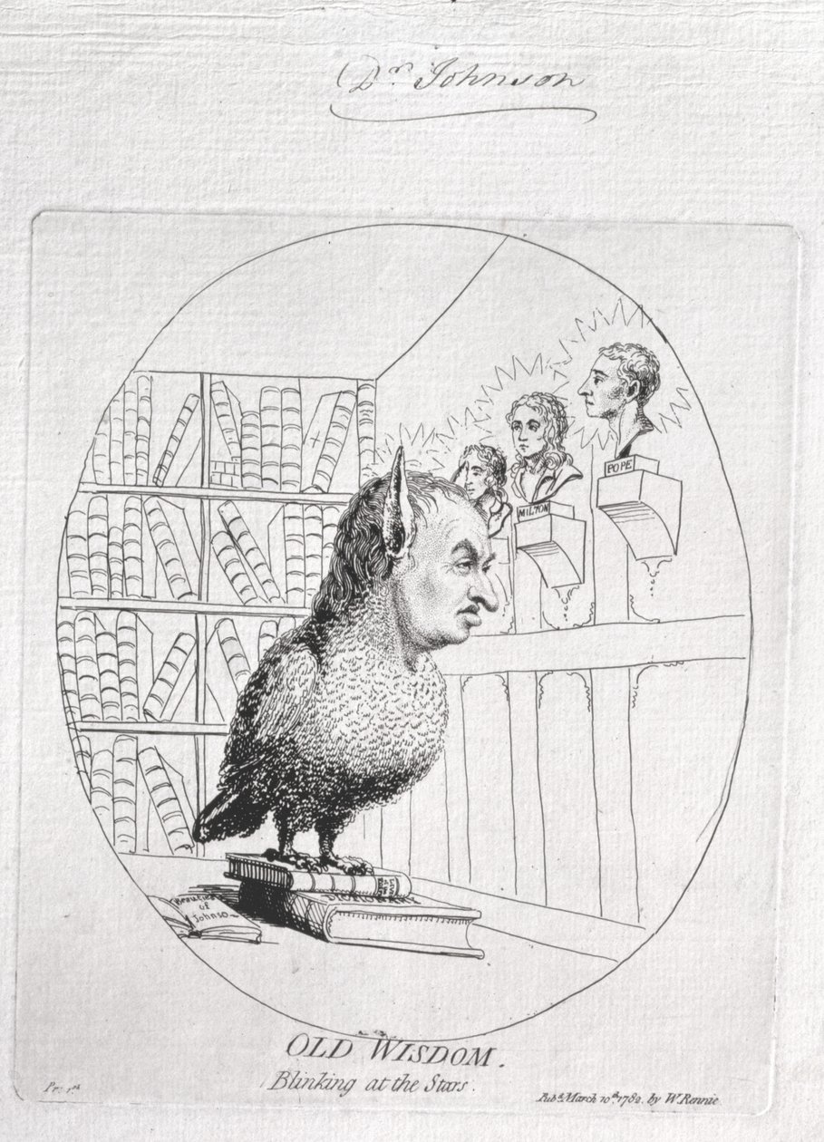 Velha Sabedoria: Piscando nas Estrelas, publicado em 1782 de James Gillray