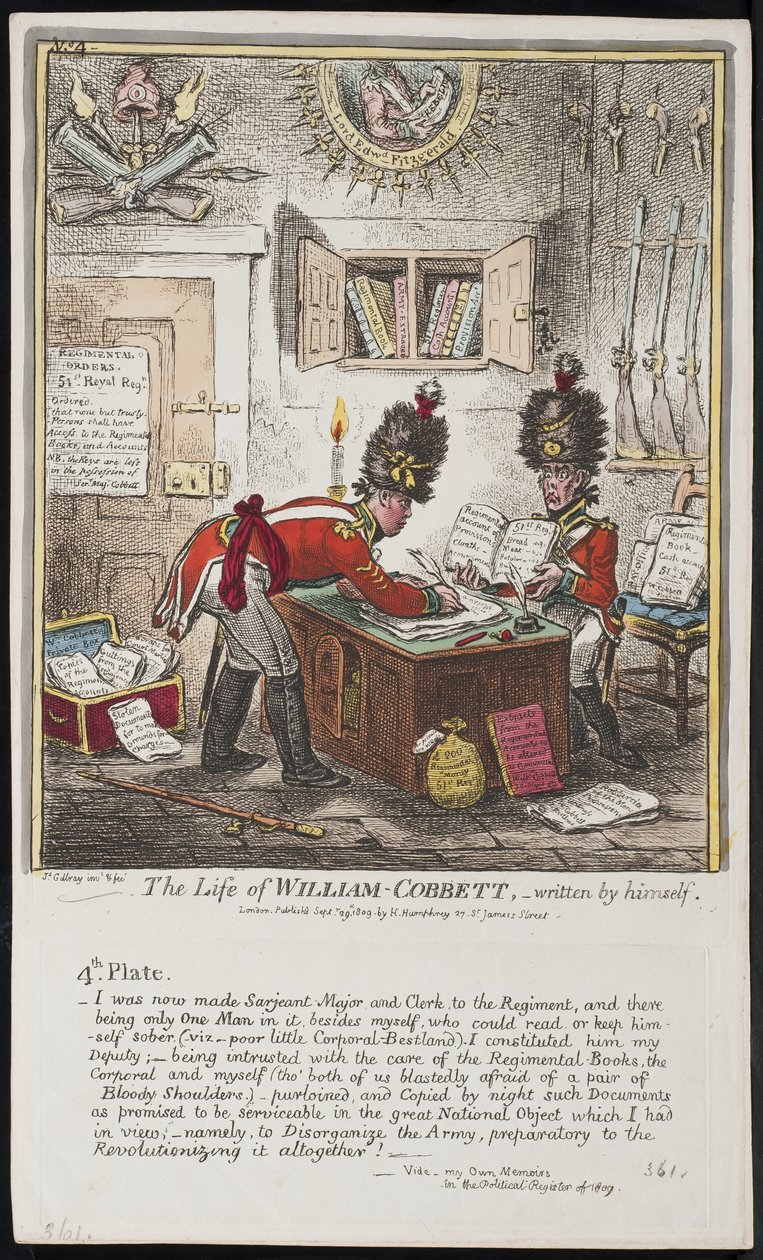 A vida de William Cobbett, escrita por ele mesmo de James Gillray