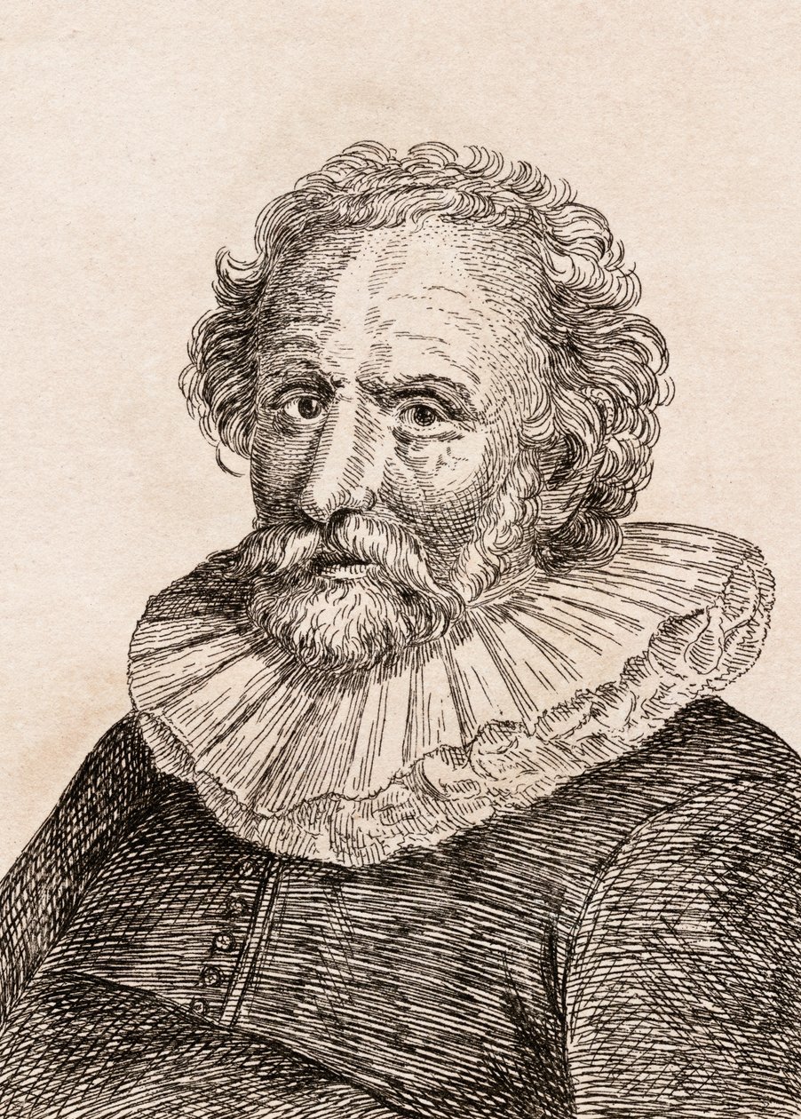 Abraham Bloemaert, ilustração de &39;75 retratos de pintores célebres de originais autênticos &39;, publicado em 1817, Londres de James Girtin