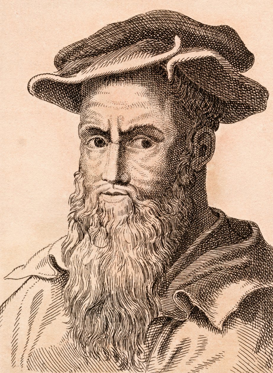 Baccio Bandinelli, ilustração de &39;75 retratos de pintores célebres de originais autênticos &39;, publicado em 1817, Londres de James Girtin