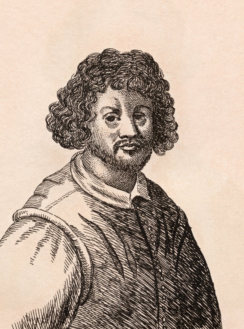 Claude Lorrain, ilustração de &39;75 retratos de pintores célebres de originais autênticos &39;, publicado em 1817, Londres de James Girtin
