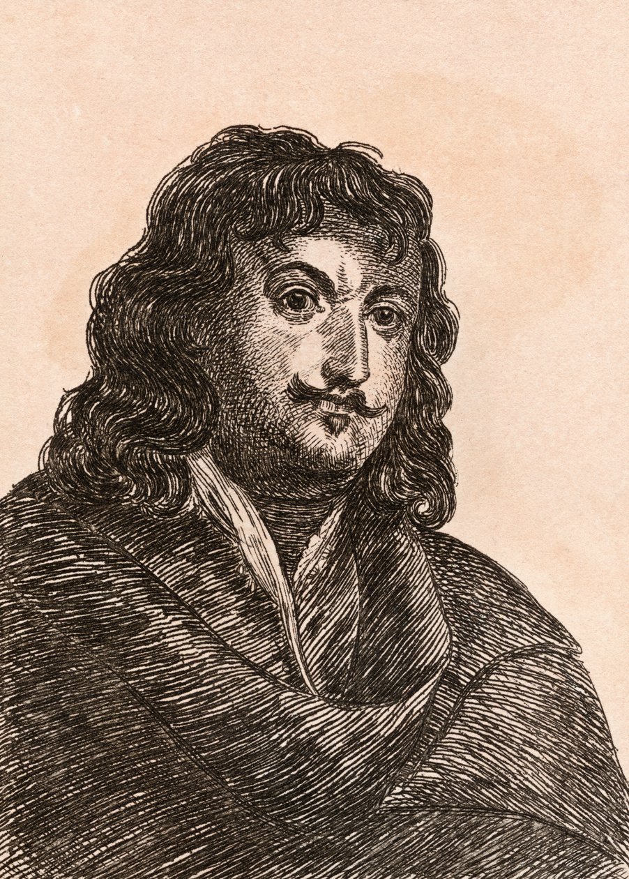 David Ryckaert III, ilustração de &39;75 retratos de pintores célebres de originais autênticos &39;, publicado em 1817, Londres de James Girtin