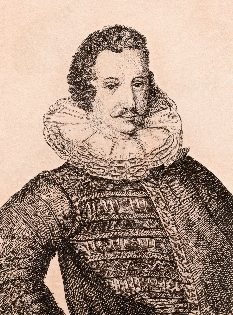 Isaac Oliver, ilustração de &39;75 retratos de pintores célebres de originais autênticos &39;, publicado em Londres, 1817 de James Girtin
