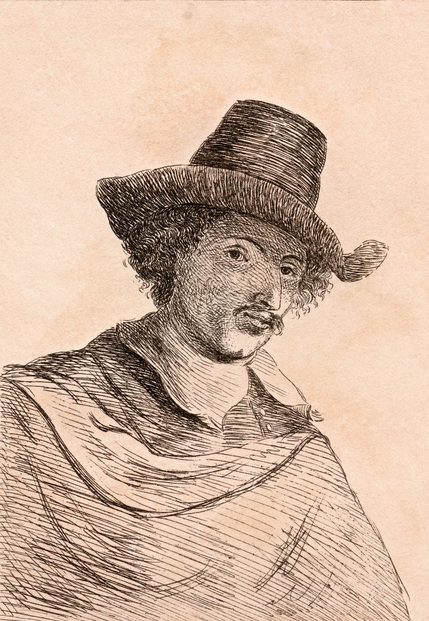 Jan Baptist Weenix, ilustração de &39;75 retratos de pintores célebres de originais autênticos &39;, publicado em Londres, 1817 de James Girtin