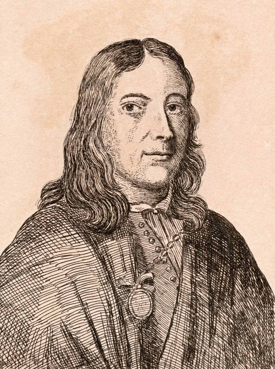 Johannes Lingelbach, ilustração de &39;75 retratos de pintores célebres de originais autênticos &39;, publicado em Londres, 1817 de James Girtin
