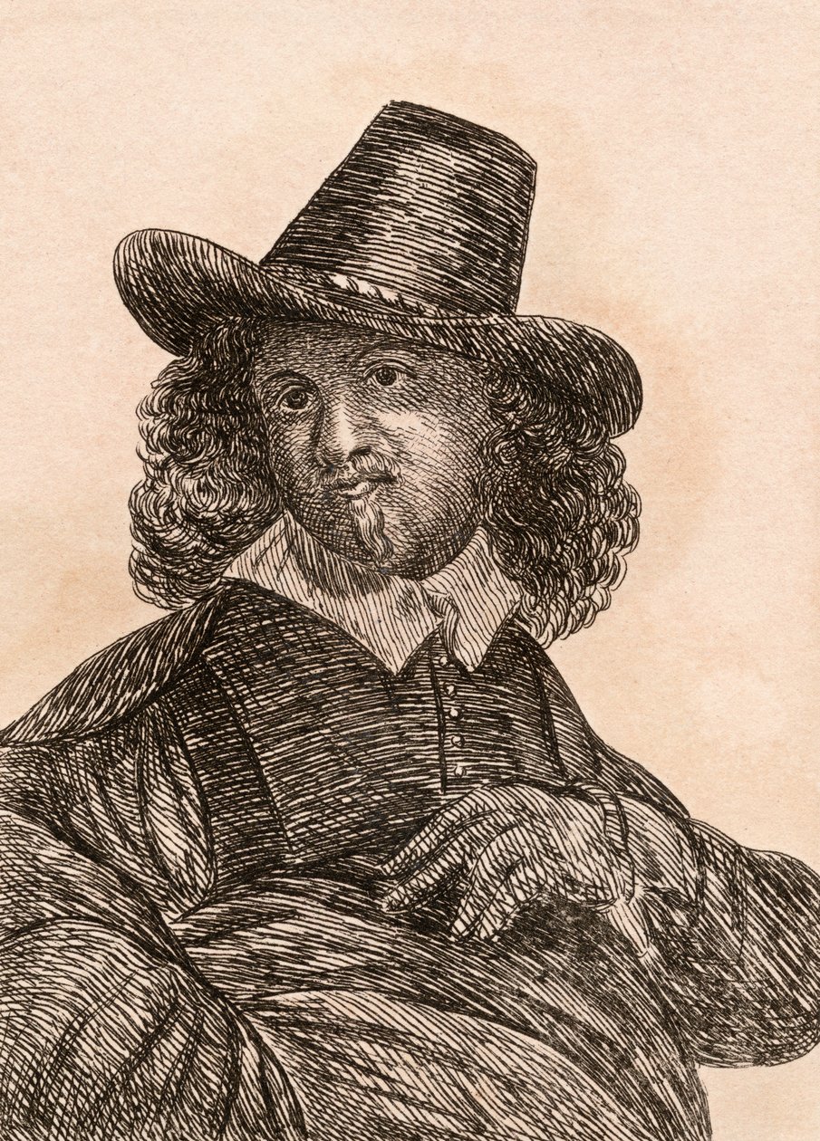 Leonard Bramer, ilustração de &39;75 retratos de pintores célebres de originais autênticos &39;, publicado em Londres, 1817 de James Girtin