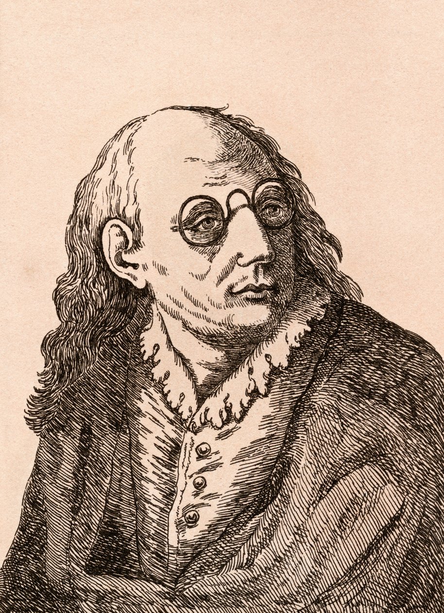 Luca Giordano, ilustração de &39;75 retratos de pintores célebres de originais autênticos &39;, publicado em Londres, 1817 de James Girtin