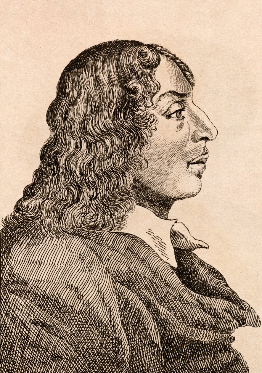 Salvatore Rosa, ilustração de &39;75 retratos de pintores célebres de originais autênticos &39;, publicado em Londres, 1817 de James Girtin