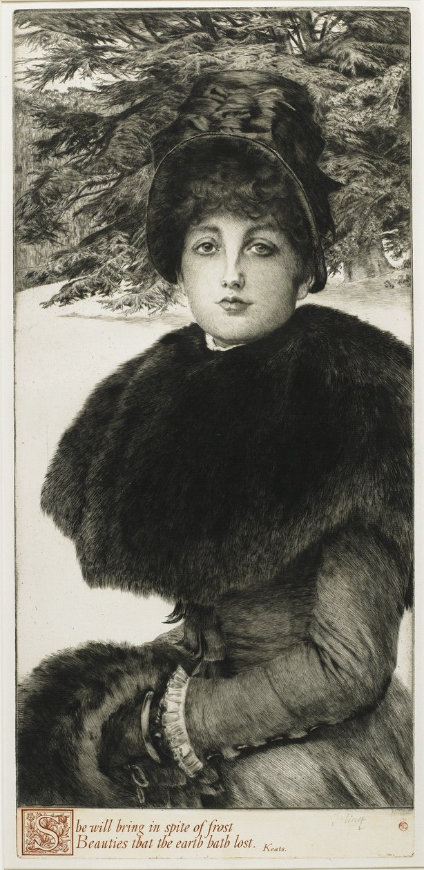 Um passeio de inverno, 1880 de James Jacques Joseph Tissot