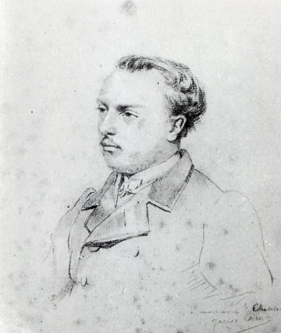 Emmanuel Chabrier, 20 anos, 1861 (crayon) de James Jacques Joseph Tissot