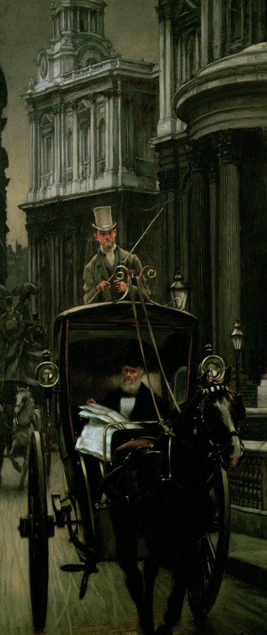 Indo para o negócio (indo para a cidade), c.1879 (painel) de James Jacques Joseph Tissot