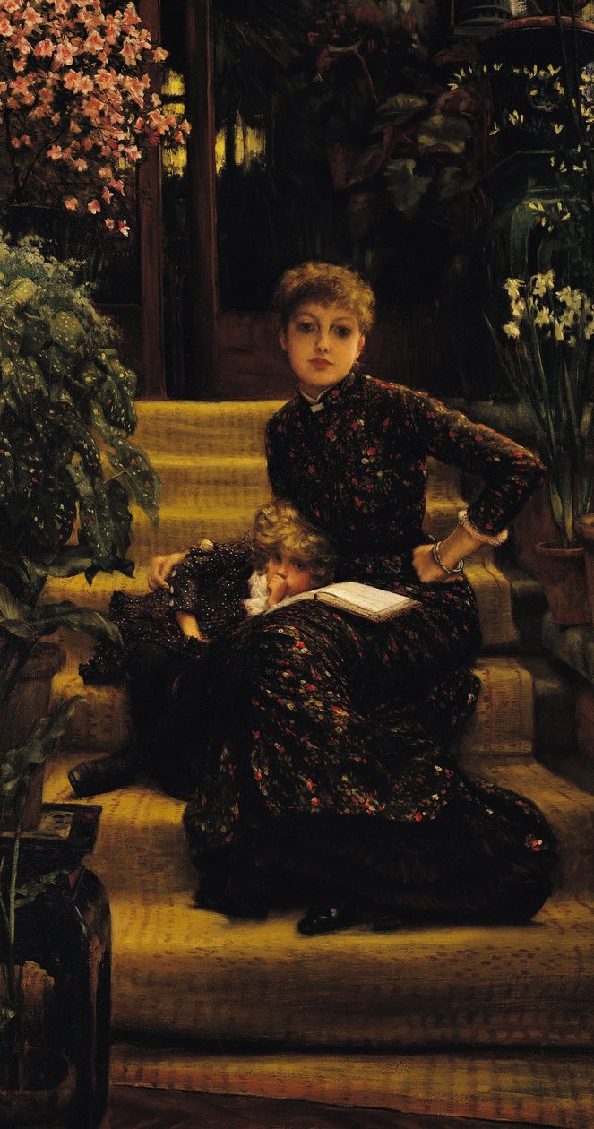 Mãe e filho ou a irmã mais velha, c.1881 de James Jacques Joseph Tissot