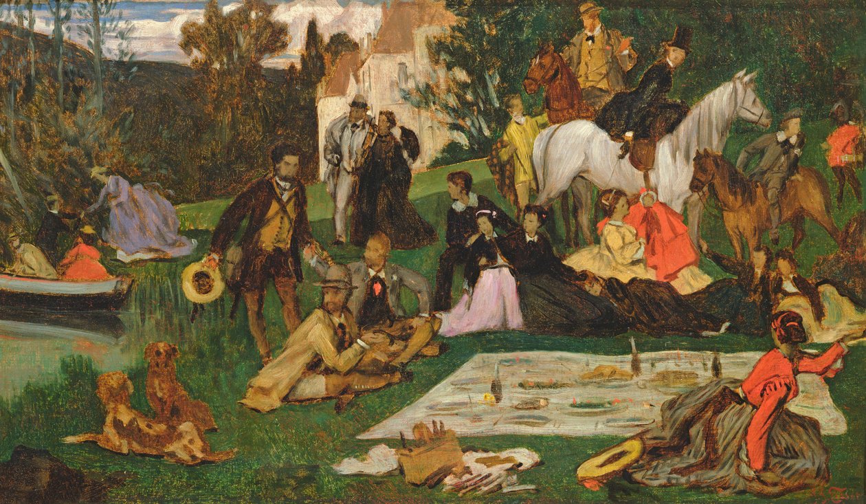 O piquenique (café da manhã na grama), c.1865-68 de James Jacques Joseph Tissot