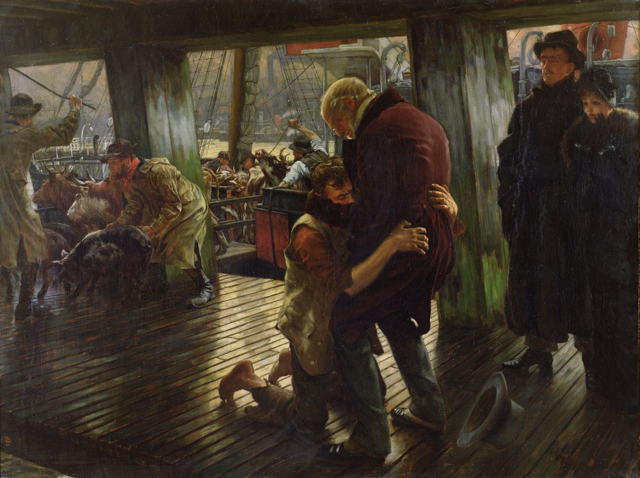 O filho pródigo na vida moderna: o retorno, 1880 (para o esboço ver 45478) de James Jacques Joseph Tissot