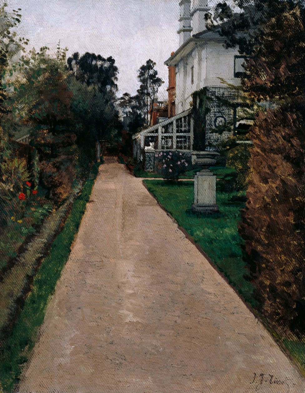 Vista do jardim em 17 Grove End Road, 1874-82 de James Jacques Joseph Tissot