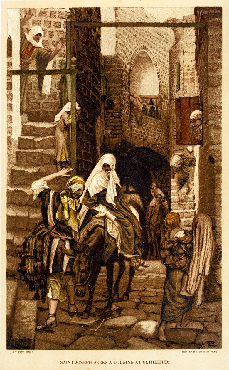 José procura alojamento em Belém - Bíblia de James Jacques Joseph after Tissot